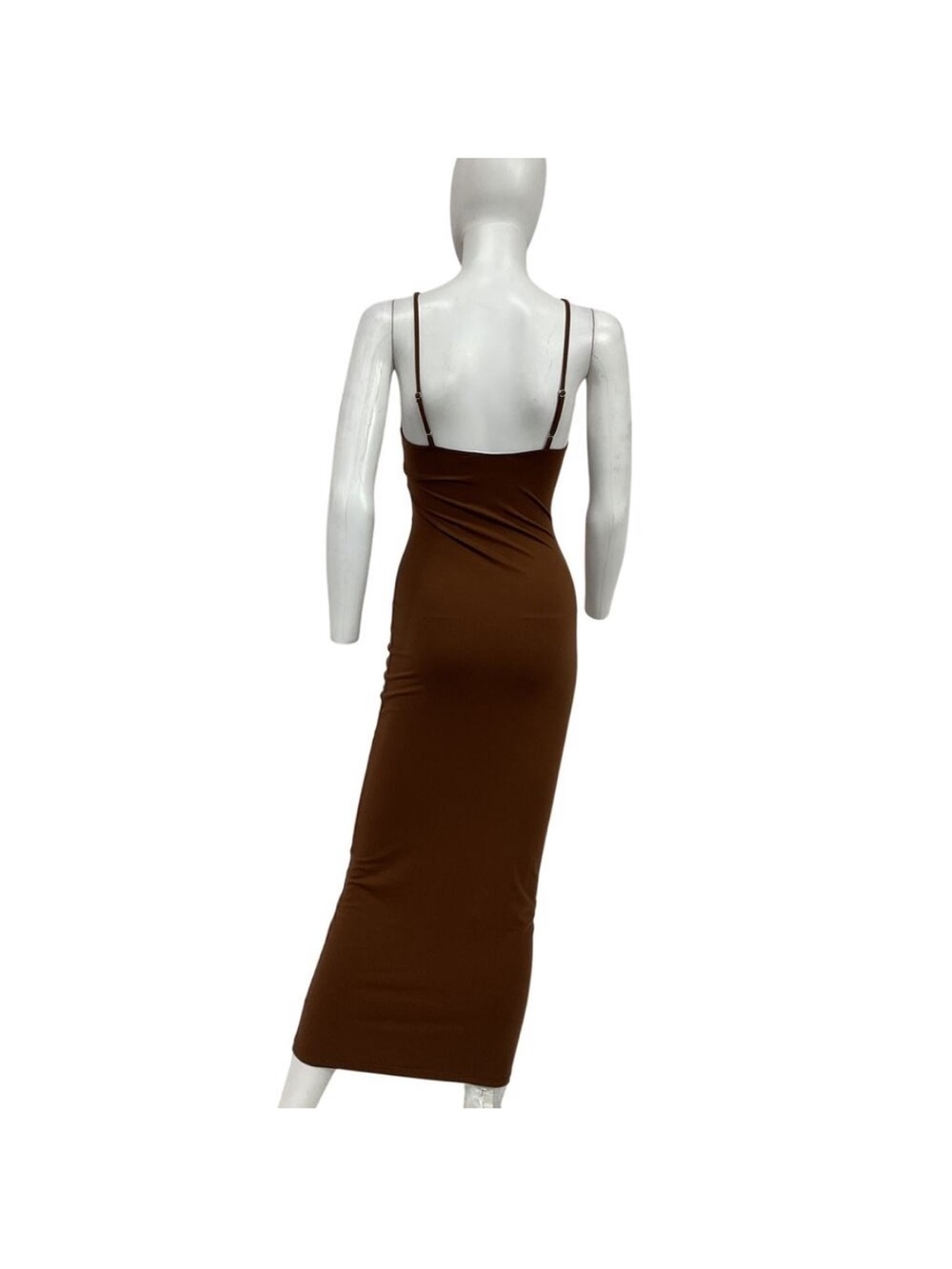 Reformation Brown Strappy Maxi Dress with Keyhole Detail - Picture 3 of 5